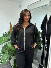 Black Zip Up Hoodie Alice