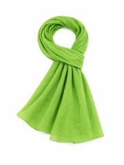 Green Essential Raw Edge Scarf