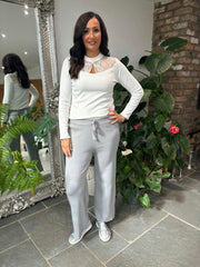 Grey Knitted Trousers Chloe