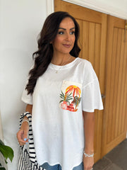 White Mystical Sunburst Tee Brianna