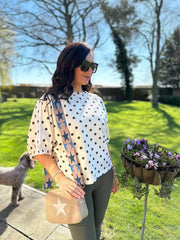 Cream Polka Dot Sweatshirt Dakota