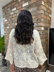 Stone Floral Sequin Crochet Cardi Taylor