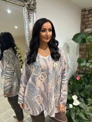 Mocha Soft Animal Chain Knit Ava