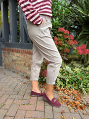 Mocha Frill Pocket Trousers Sasha