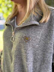 Grey Soft Touch Stripe Jacket Debbie