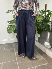 Navy Side Stripe Pull on Trousers Jenna