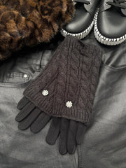 Black Two Piece Gloves Set
