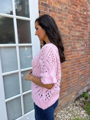 Pink Cosy Diamond Knit Sofia