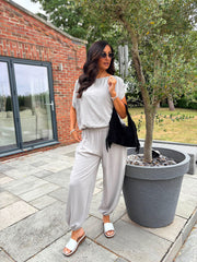 Mocha Two Piece Trouser Set Sara