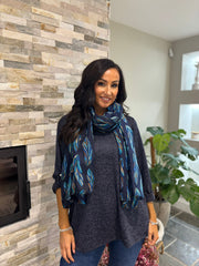 Navy Marl Two Piece Fine Knit Danni