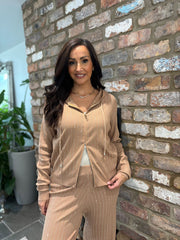 Camel Diamante Two Piece Tracksuit Nina