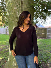 Black Embellished Soft Knit Francine