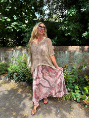 Gold Shimmer Loose Knit Giana