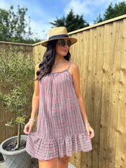 Chocolate Striped Dress Trinity