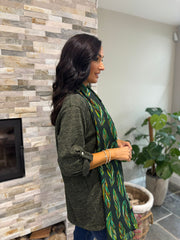 Khaki Marl Two Piece Fine Knit Danni