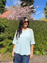 Mint Net Sleeve Top Julia