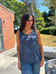 Navy Layered Sleeveless Top Kaitlyn