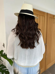 White Gold Trim Stripe Jacket Beatrice