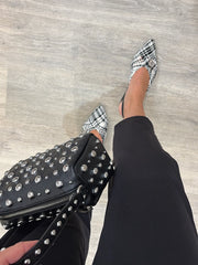 Monochrome Woven Slingback Flats