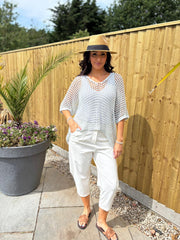 Silver Shimmer Loose Knit Giana