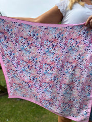 Pink Ditsy Summer Floral Scarf