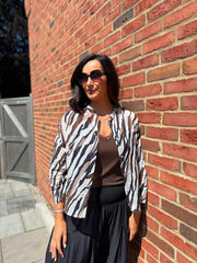 Black Animal Print Blouse Hailey