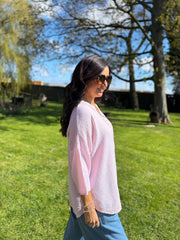 Pink Boho Daisy Bubble Cotton Top Skye