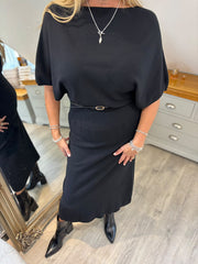 Black Soft Knit Dress Emily