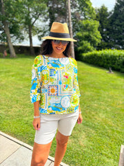 Multicolour Sicilian Summer Knit Top Dawn