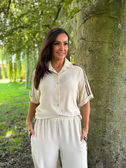 Stone Two Stripe Co-Ord Nikki