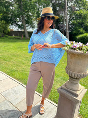 Blue Diamond Knit Matilda