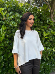 Winter White Reverse Seam Round Neck Diana