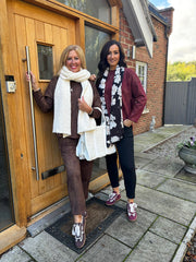 Wine Brushstrokes Shimmer Sweat Top Natalia