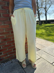 Lemon Bubble Cotton Trousers