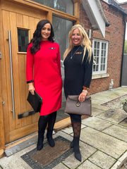 Black Knitted Crew Neck Dress Zara