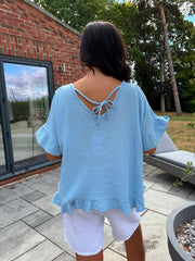 Light Blue Cotton Top Kimberly