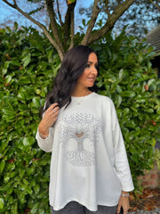 Winter White Tree of Life Sweatshirt Maddison