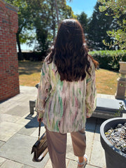 Green Brushed Print Shirt Rachel