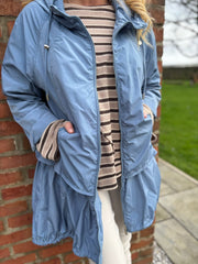 Light Blue Premium Hooded Mac Clementine