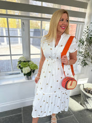 White Sequin Star Dress Althea