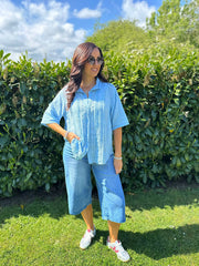 Denim Lace Detail Blouse Hattie