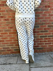 White Premium Cotton Polka Dot Set Dakota