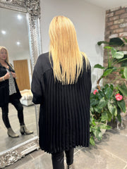 Black Back Pleat Blouse Jackie