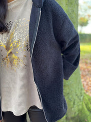 Black Soft Knit Hoodie Phoebe