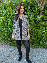 Antique Cream Greek Key Layered Isla Jacket