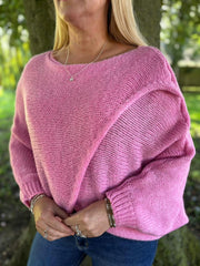 Pink Knitted Wrap Jumper Nell