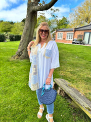 White Patchwork Tunic Inessa