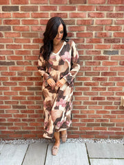 Rose Watercolour Shimmer Dress Freya