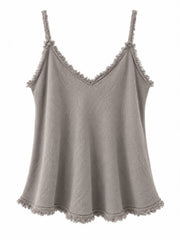 Mocha Raw Edge Textured Vest Alesha