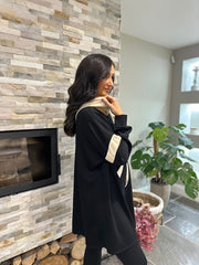 Black Hooded Sweat Dress Jodie